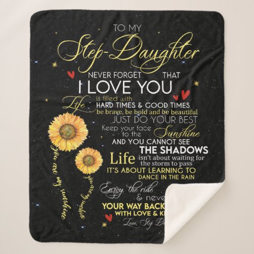 Personalized To My Daughter From Dad Gift Sherpa Blanket