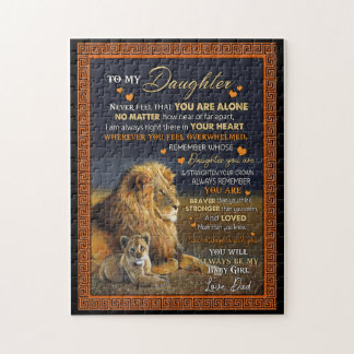 Personalized To My Daughter From Dad, Jigsaw Puzzle