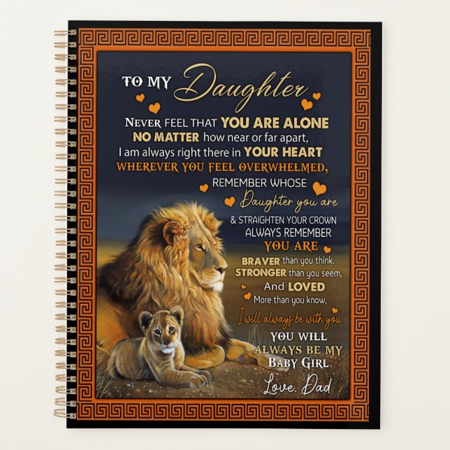 Personalized To My Daughter From Dad, Planner (Front)