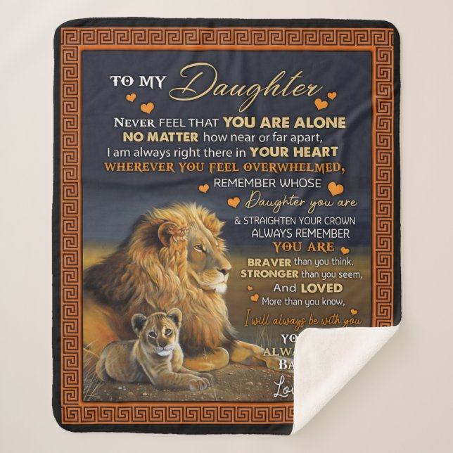Personalized To My Daughter From Dad, Sherpa Blanket (Front)