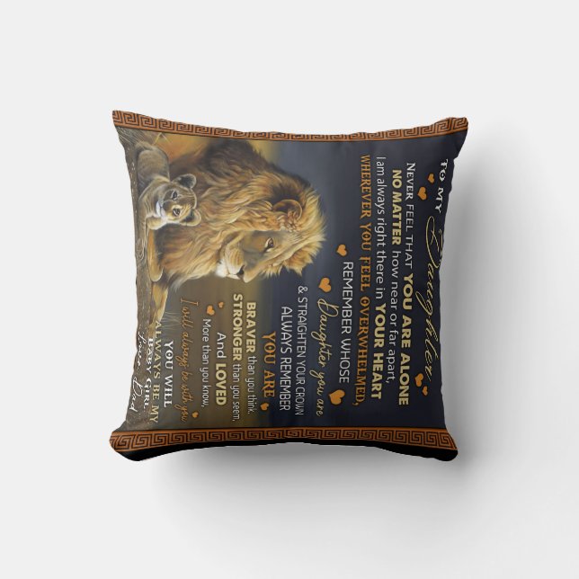 Personalized To My Daughter From Dad, Throw Pillow (Front)