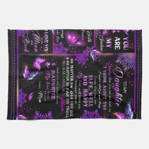 Personalized To My Daughter From Mom Butterfly Kitchen Towel