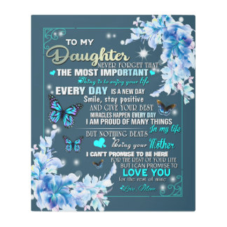 Personalized To My Daughter From Mom Butterfly Metal Print