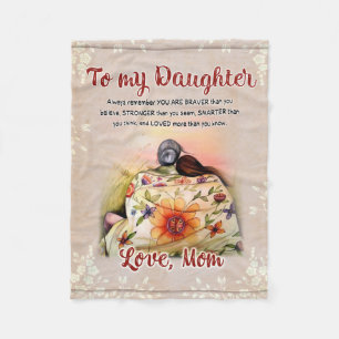 Personalized To My Daughter From Mom, Fleece Blanket