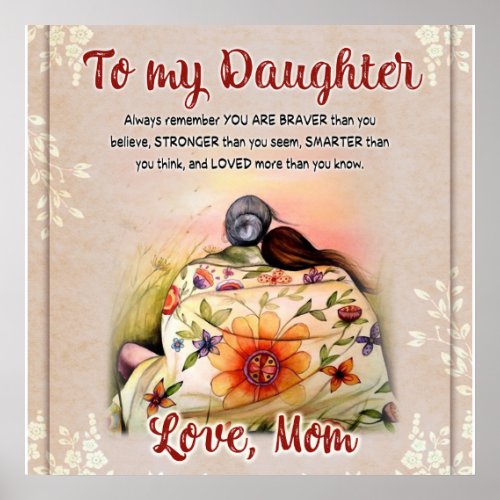Personalized To My Daughter From Mom Poster