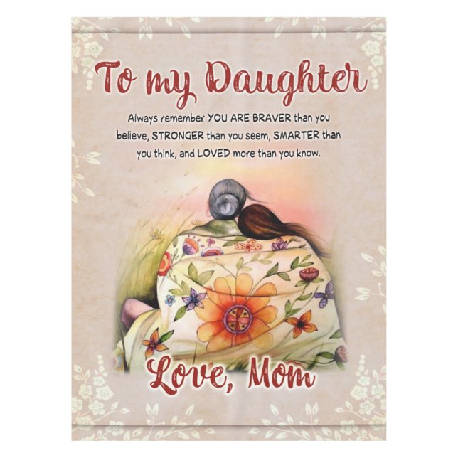 Personalized To My Daughter From Mom, Tablecloth (Front)