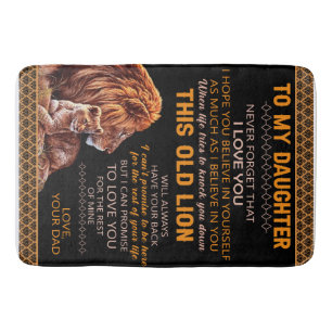 Personalized To My Daughter Lion Blanket Bath Mat