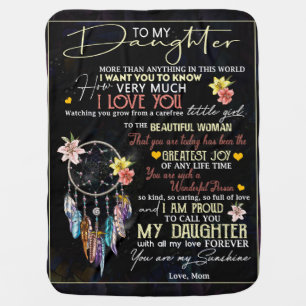 Personalized To My Daughter, Love From Mom Baby Blanket
