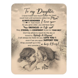 Personalized To My Daughter, Love From Mom Blanket Door Sign