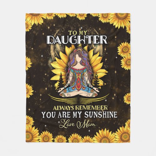 Personalized To My Daughter Love From Mom Fleece Blanket
