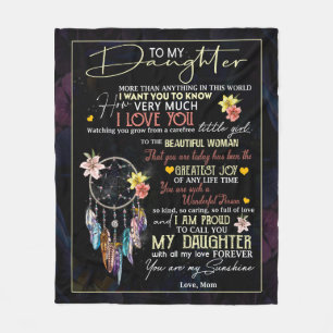 Personalized To My Daughter Love From Mom Fleece Blanket