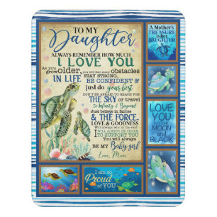 Personalized To My Daughter Love From Mom Turtle Door Sign