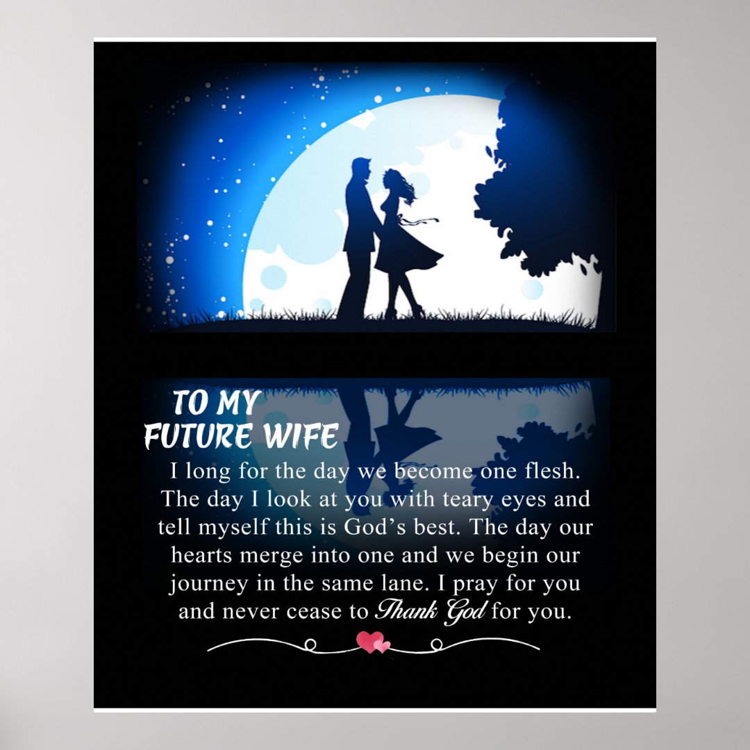 Personalized To My Future Wife Blanket Poster | Zazzle
