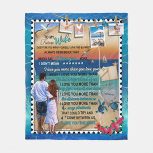 Personalized To My Future Wife From Husband Fleece Blanket