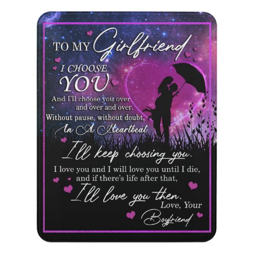 Personalized To My Girl Friend From Boy Friend Door Sign