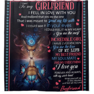 Personalized To My Girlfriend Wolf Blanket, Shower Curtain