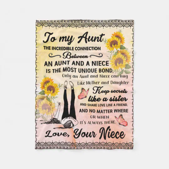 Sunflower To My Gorgeous Wife Never Forget That I Love You Fleece Blanket 50-80 
