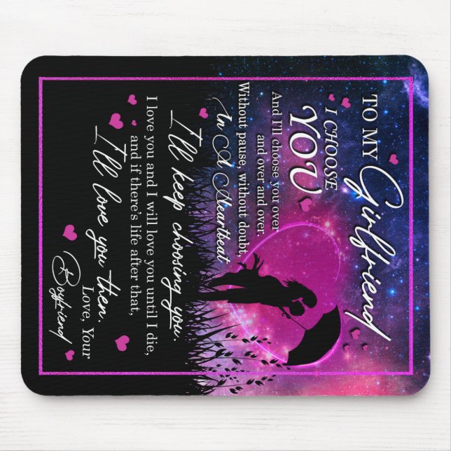 Personalized To My Gorgeous Girlfriend From Boyfri Mouse Pad (Front)