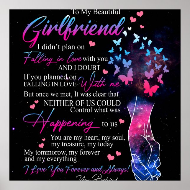 Personalized To My Gorgeous Girlfriend From Boyfri Poster (Front)