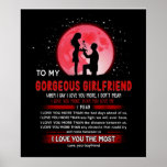 Personalized To My Gorgeous Girlfriend Poster<br><div class="desc">Personalized To My Gorgeous Girlfriend From Boyfriend,  Girlfriend Birthday Gift,  Idea Valentine Love Gift,  Couple/Wedding Fleece Blanket</div>