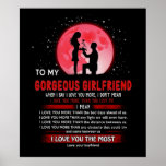 Personalized To My Gorgeous Girlfriend Poster<br><div class="desc">Personalized To My Gorgeous Girlfriend</div>