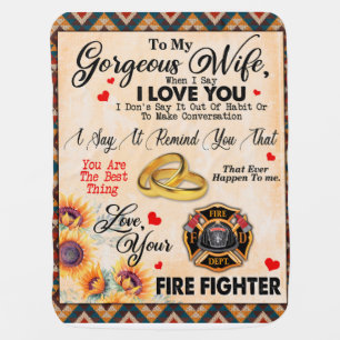 Personalized To My Gorgeous Wife Sunflower Blanket