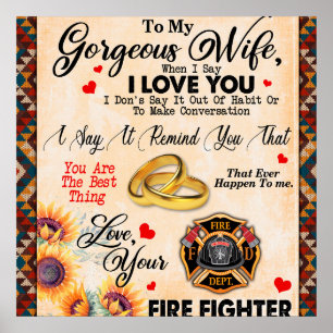 Personalized To My Gorgeous Wife Sunflower Blanket Poster
