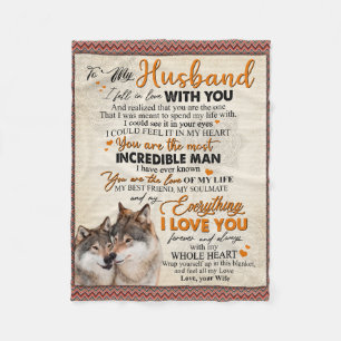 Personalized To My Husband From Wife Poster, Fleece Blanket