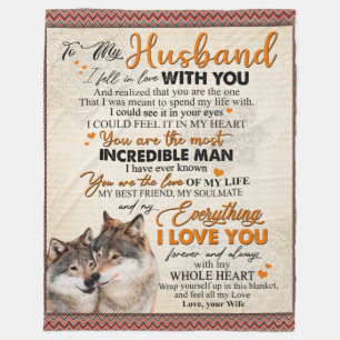 Personalized To My Husband From Wife Poster, Fleece Blanket