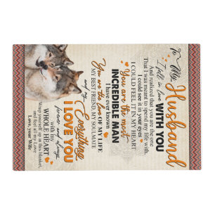 Personalized To My Husband From Wife Poster, Placemat