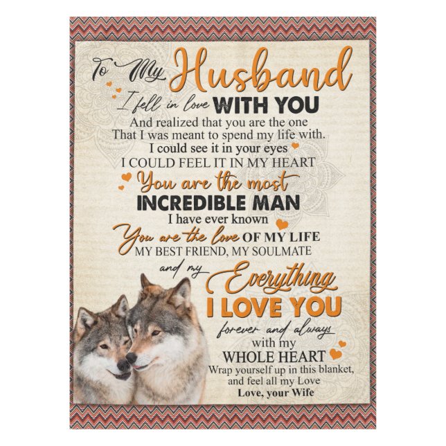 Personalized To My Husband From Wife Poster, Tablecloth (Front)