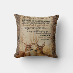 Personalized To My Husband From Wife Poster Throw Pillow