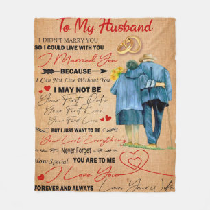 Personalized To My Husband, Husband Birthday Fleece Blanket