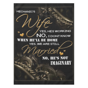 Personalized To My Mechanic's Wife, Married Blanke Tablecloth