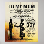 Personalized To My Mom From Son| Birthday Mom Gift Poster<br><div class="desc">Cat Lover | Cute Little KittensPersonalized To My Mom From Son | Birthday Mom Gifts | Gifts For My Mom</div>