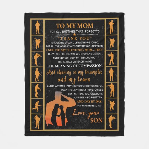 Personalized To My Mom From SonLove Mom Fleece Blanket