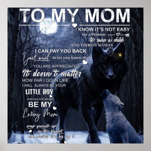 Personalized To My Mom From Son Poster
