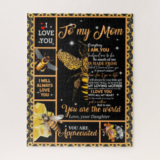 Personalized To My Mom Love From Daughter Bee Jigsaw Puzzle