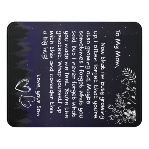 Personalized To My Mom Love Letter From Son Door Sign