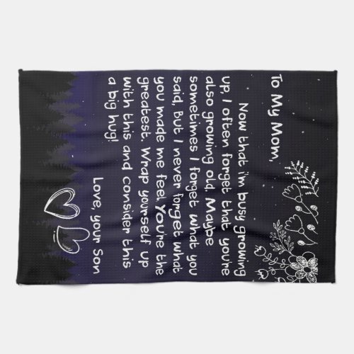 Personalized To My Mom Love Letter From Son Person Kitchen Towel