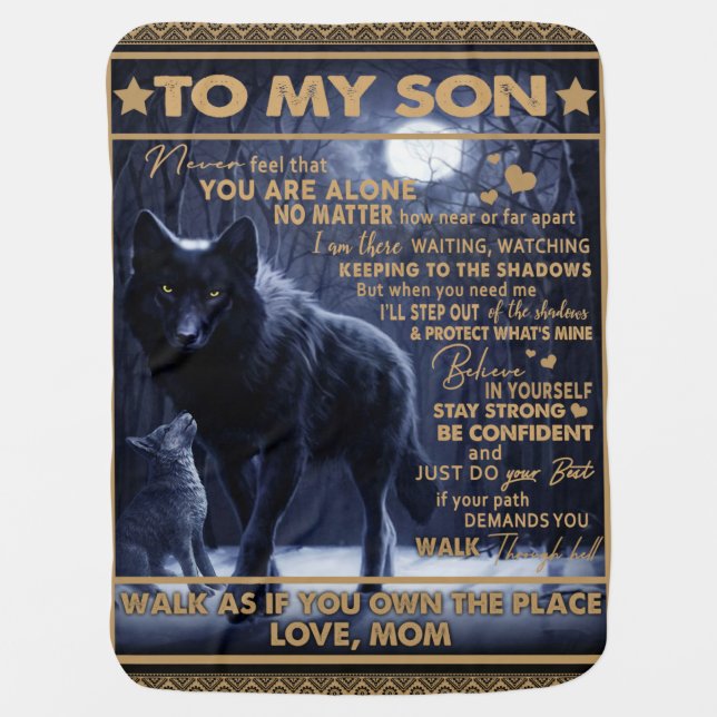 Personalized To My Son Baby Blanket (Front)