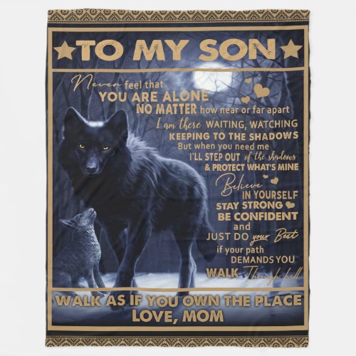 Personalized To My Son Birthday Gift Fleece Blanket