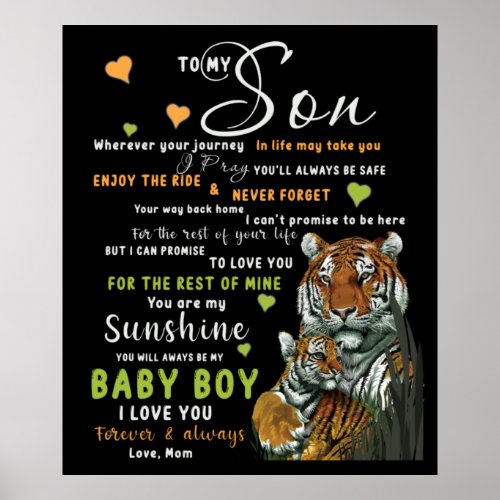 Personalized To My Son From Love Mom Poster