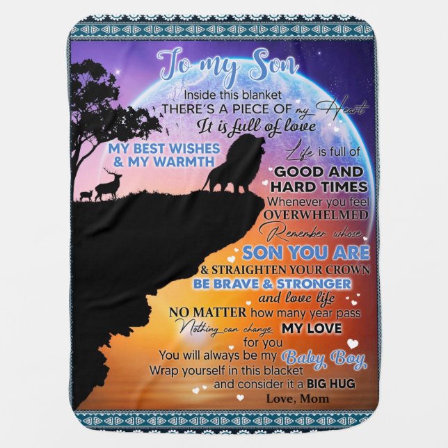Personalized To My Son, Letter From Mom Blanket (Front)