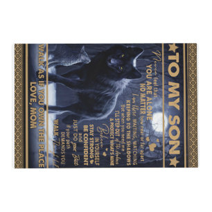 Personalized To My Son, Son Birthday Gift Placemat