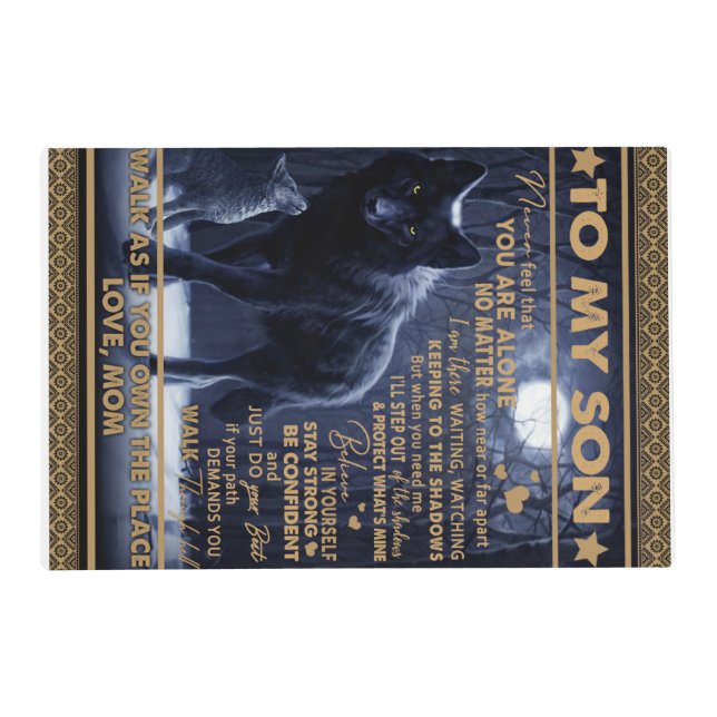 Personalized To My Son, Son Birthday Gift Placemat (Front)