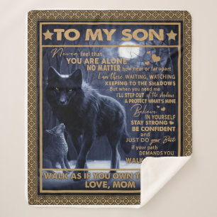 Personalized To My Son, Son Birthday Gift Sherpa Blanket