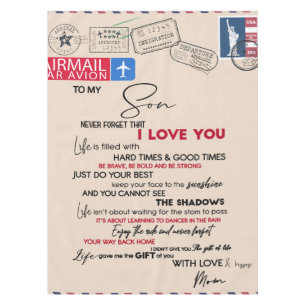 Personalized To My Son, Son Birthday Gift Tablecloth