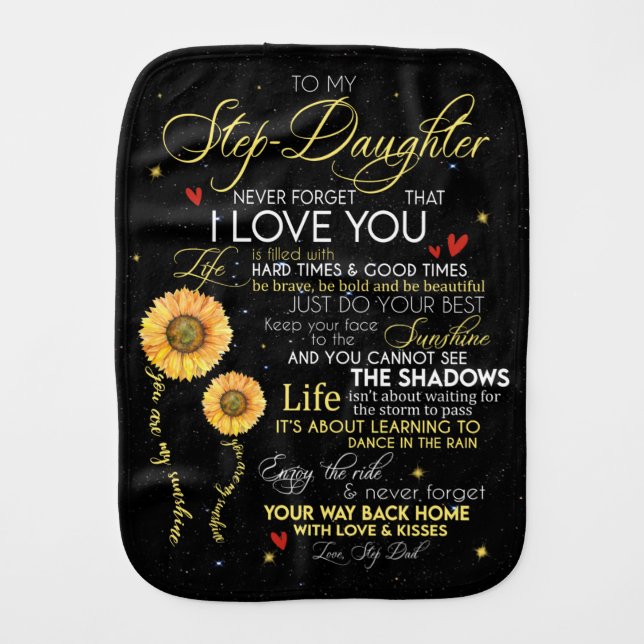 Personalized To My Step-Daughter Blanket (Front)