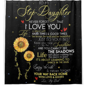 Personalized To My Step-Daughter Blanket Shower Curtain